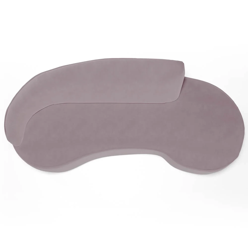 Sofá Living 4 Lugares 300cm Braço Esquerdo Mozart D06 Veludo Rosê - Mpozenato