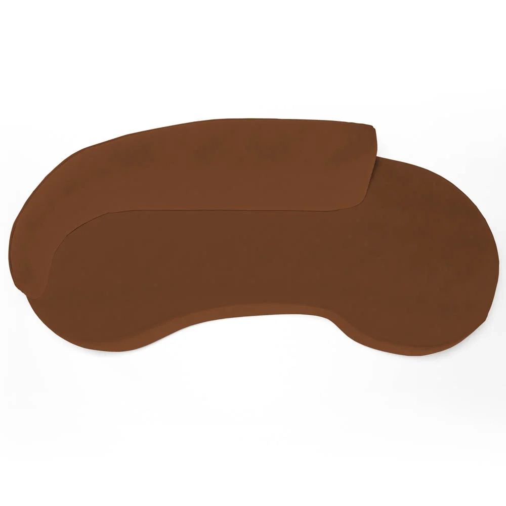 Sofá Living 4 Lugares 300cm Braço Esquerdo Mozart D06 Veludo Telha - Mpozenato