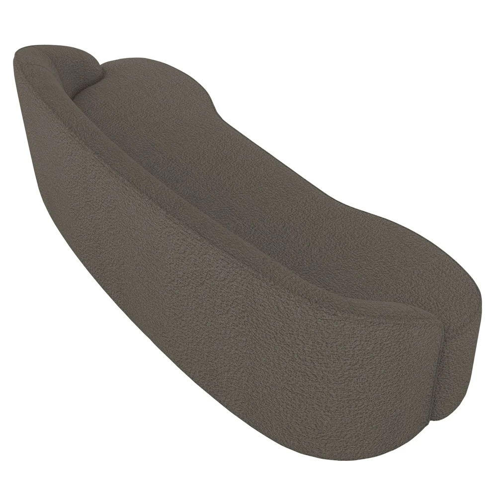 Sofá 2 Lugares para Sala de Estar Living 150cm Theo D06 Boucle Castor - Mpozenato