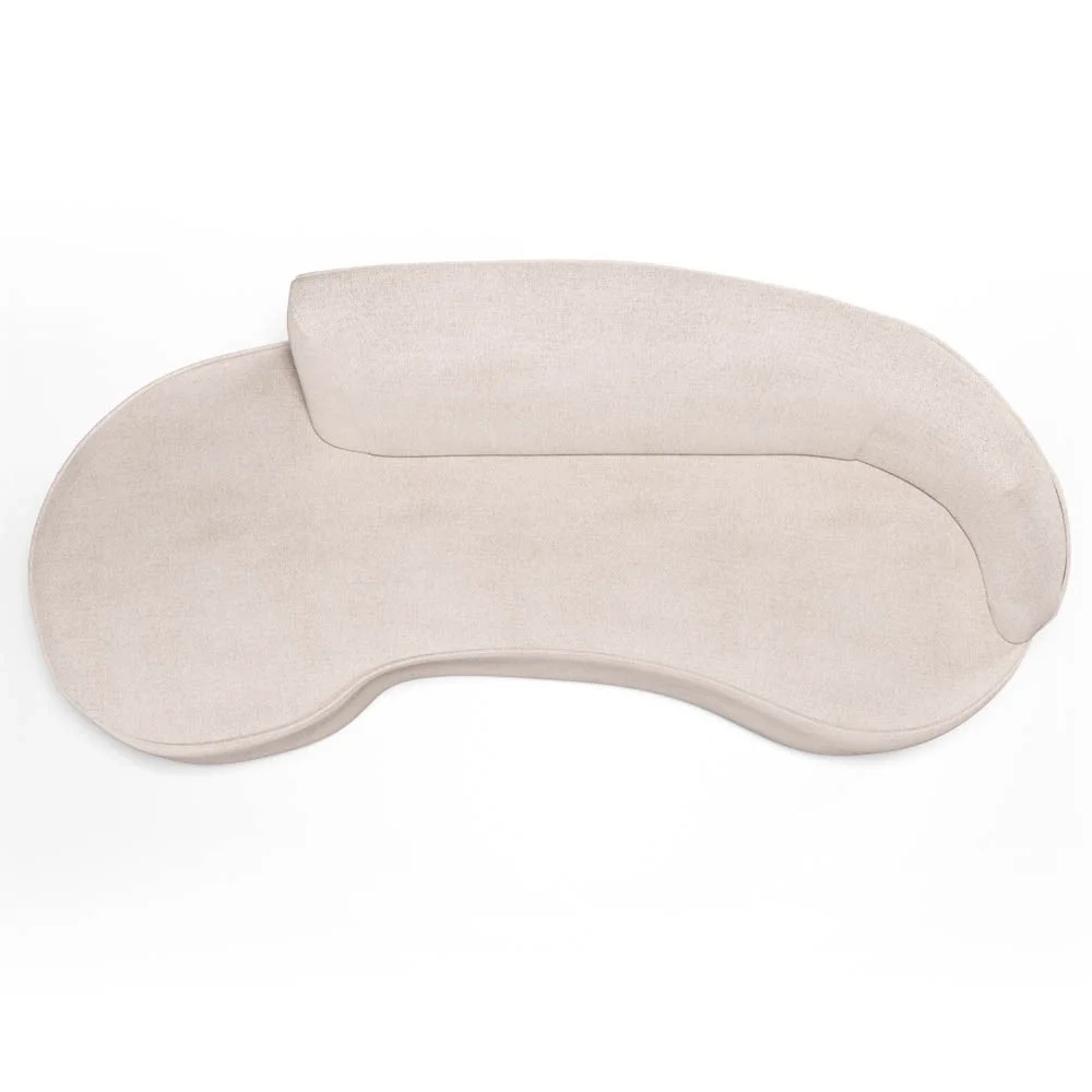 Sofá Living 2 Lugares 180cm Braço Direito Mozart D06 Linho Cru - Mpozenato