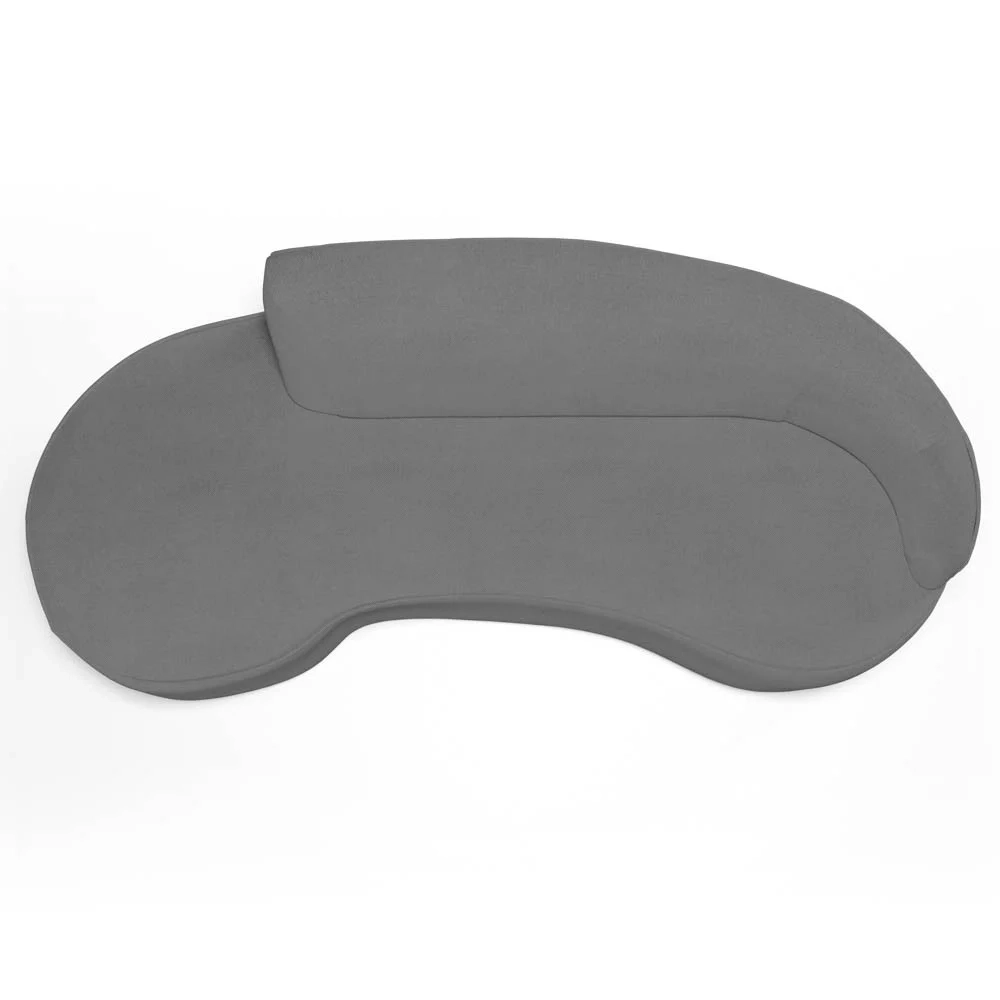 Sofá Living 2 Lugares 180cm Braço Direito Mozart D06 Linho Cinza Escuro - Mpozenato