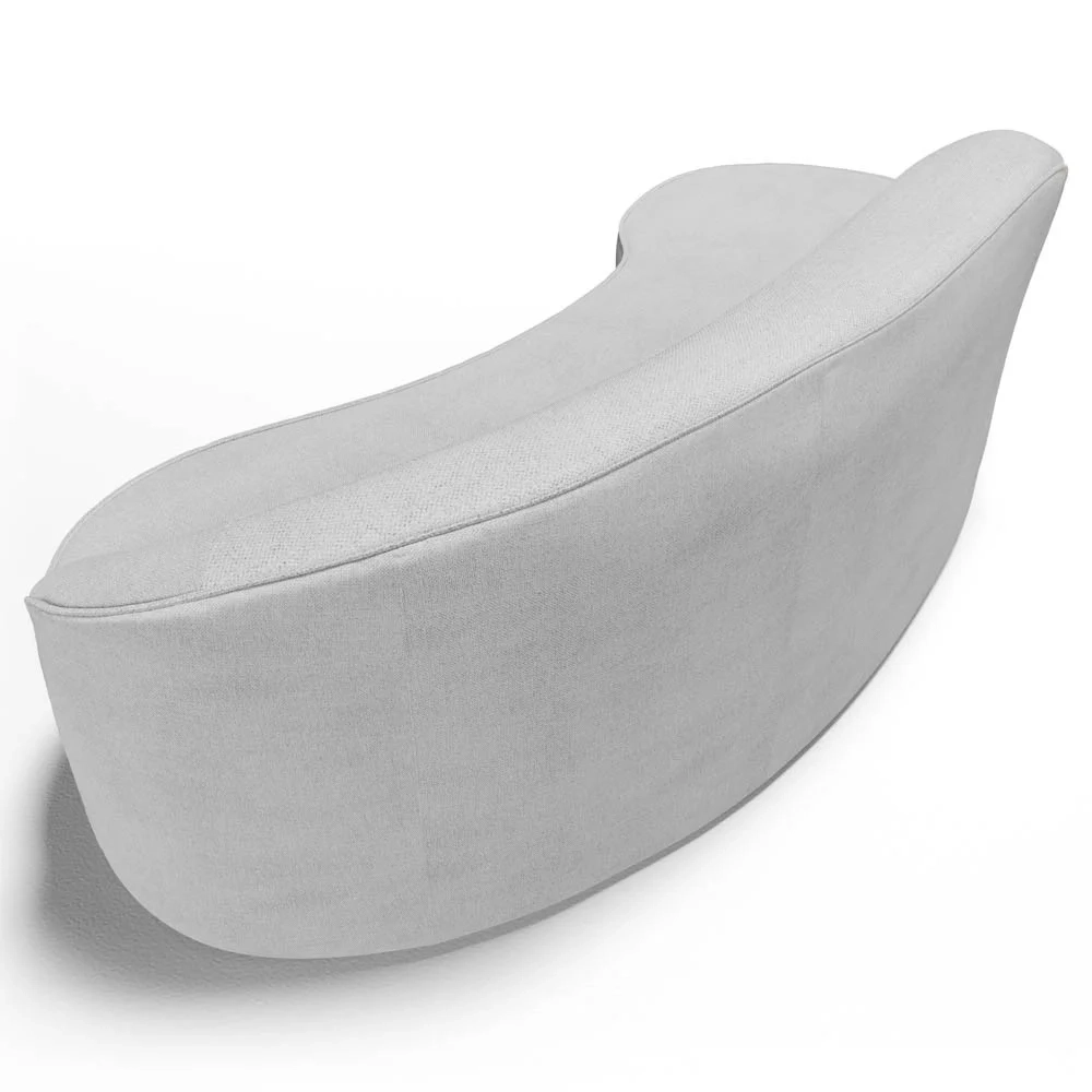 Sofá Living 3 Lugares 210cm Braço Direito Mozart D06 Linho Cinza - Mpozenato