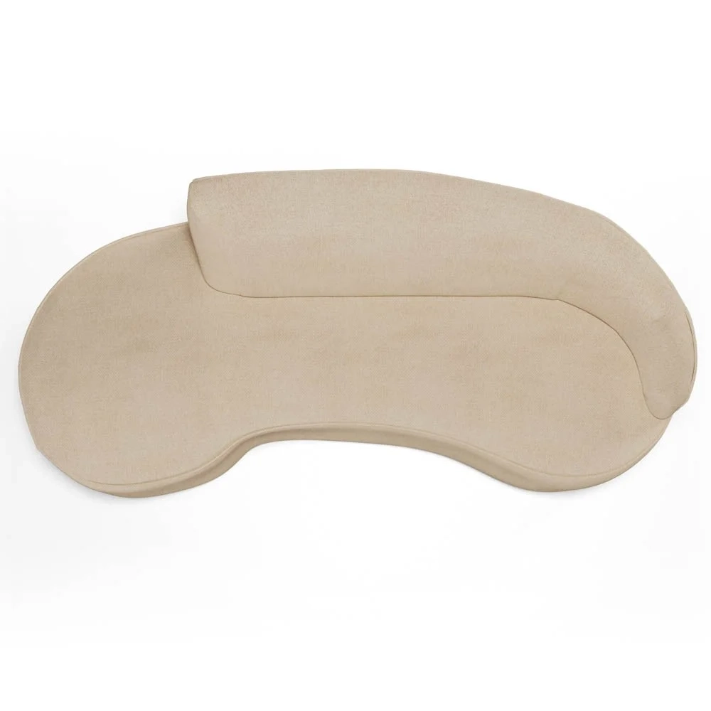 Sofá Living 3 Lugares 210cm Braço Direito Mozart D06 Linho Bege Escuro - Mpozenato