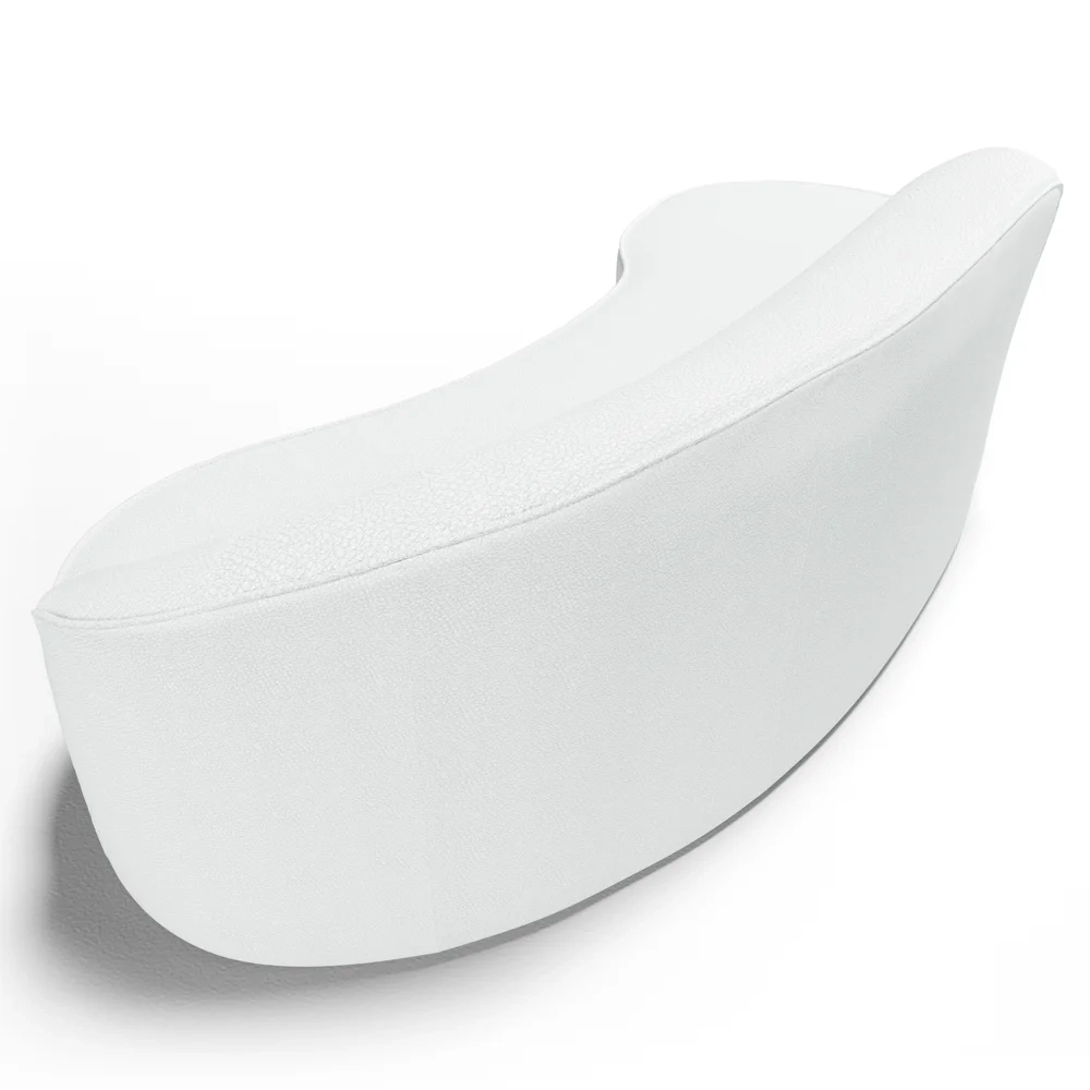 Sofá Living 3 Lugares 230cm Braço Direito Mozart D06 Sintético Branco - Mpozenato