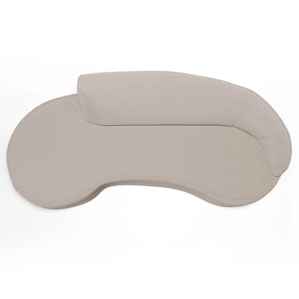 Sofá Living 3 Lugares 260cm Braço Direito Mozart D06 Boucle Bege - Mpozenato