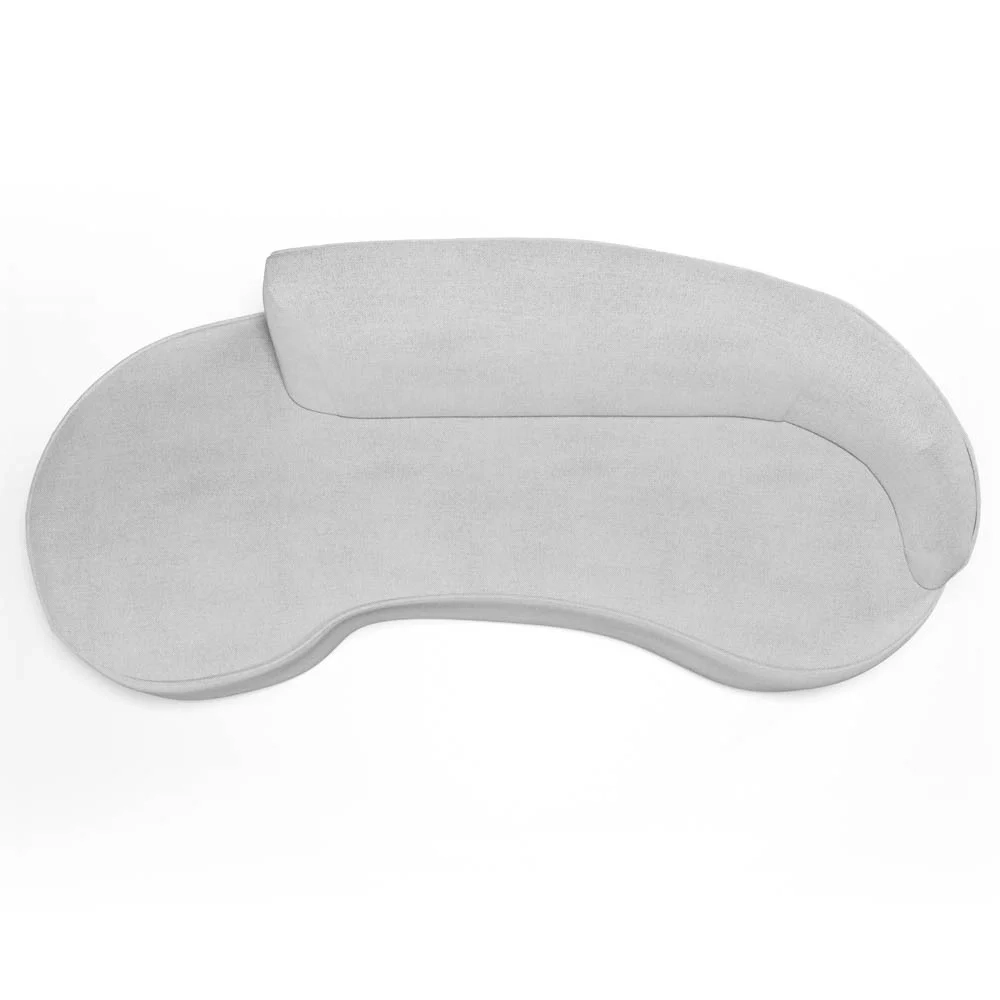 Sofá Living 4 Lugares 300cm Braço Direito Mozart D06 Linho Cinza - Mpozenato