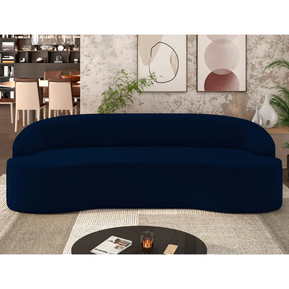 Sofá 2 Lugares para Sala de Estar Living 150cm Theo D06 Veludo Royal - Mpozenato