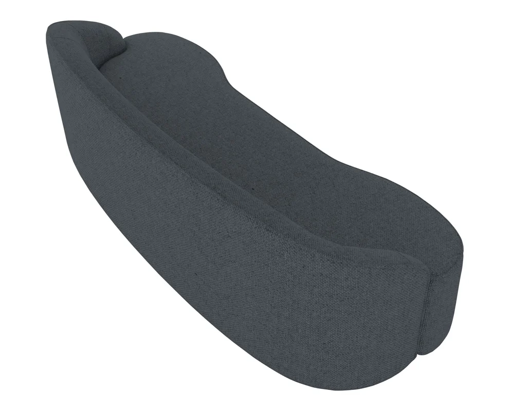 Sofá 2 Lugares para Sala de Estar Living 150cm Theo D06 Linho Mescla Chumbo - Mpozenato