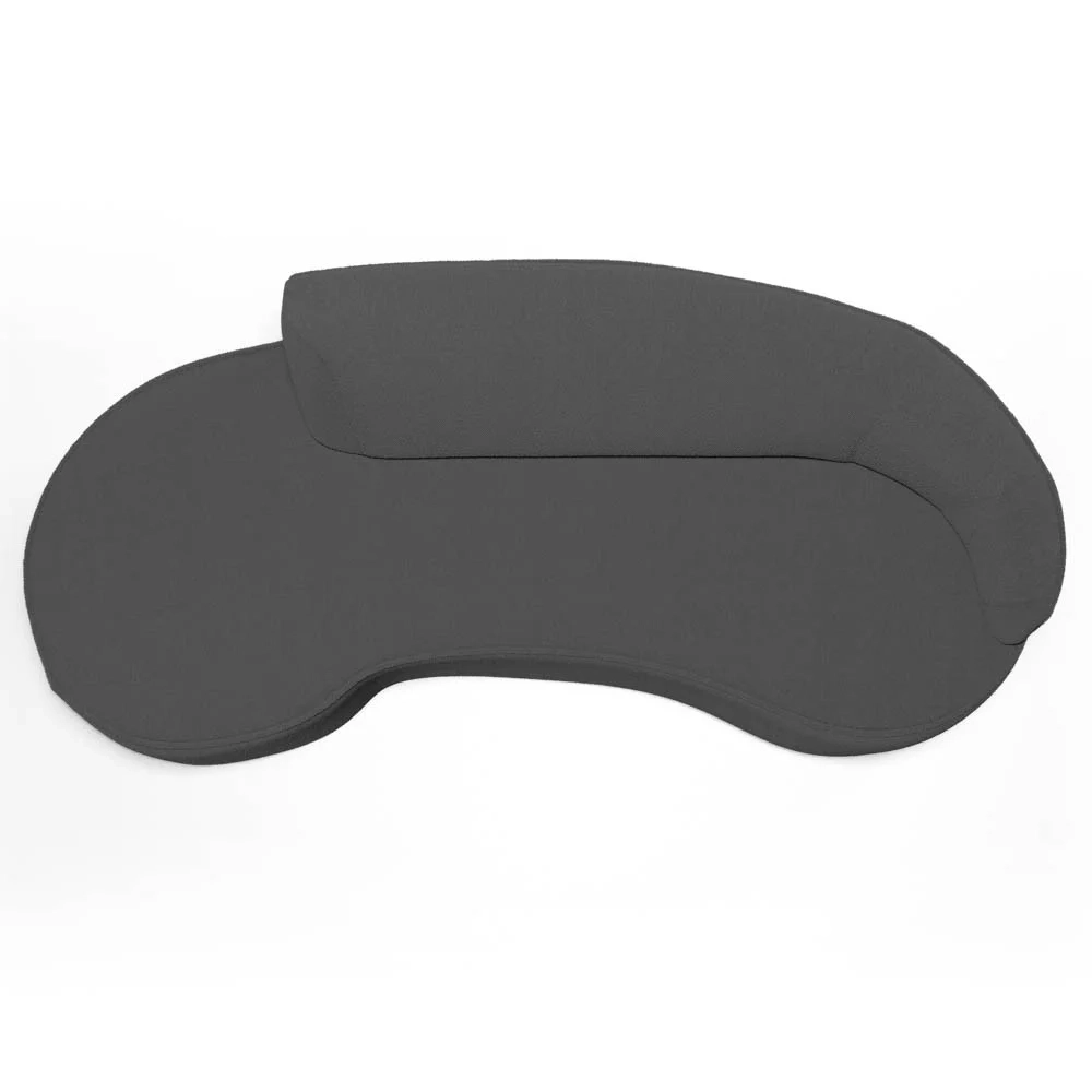 Sofá Living 4 Lugares 280cm Braço Direito Mozart D06 Boucle Chumbo - Mpozenato