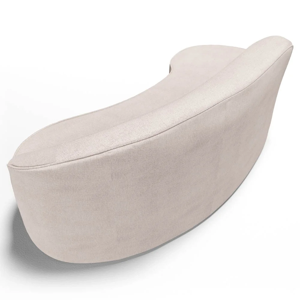 Sofá Living 4 Lugares 280cm Braço Direito Mozart D06 Linho Cru - Mpozenato