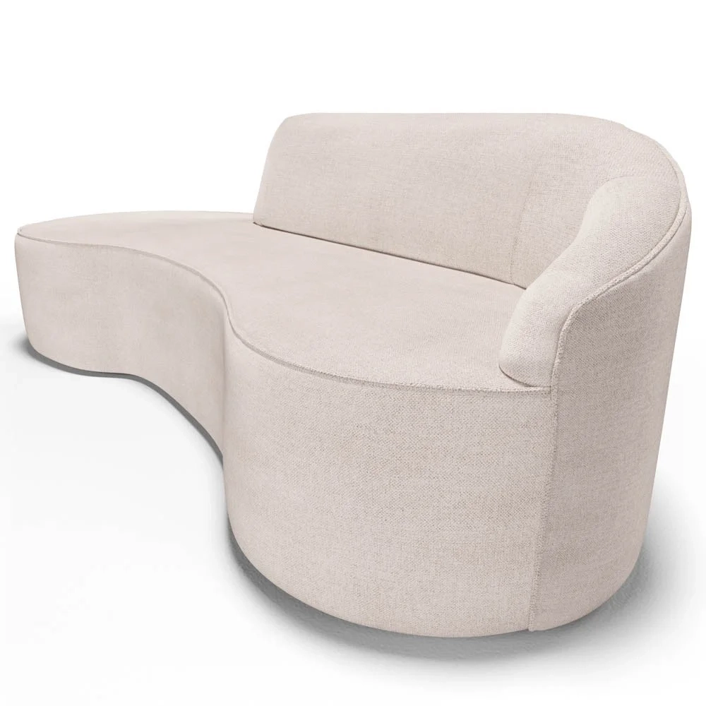 Sofá Living 4 Lugares 280cm Braço Direito Mozart D06 Linho Cru - Mpozenato