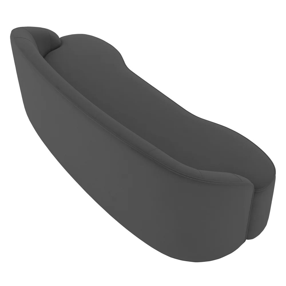 Sofá 4 Lugares para Sala de Estar Living 230cm Theo D06 Veludo Cinza - Mpozenato