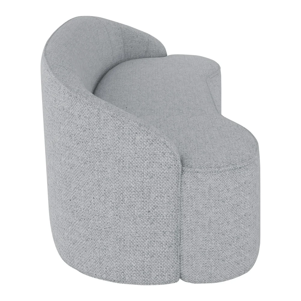 Sofá 4 Lugares para Sala de Estar Living 230cm Theo D06 Linho Cinza Claro - Mpozenato