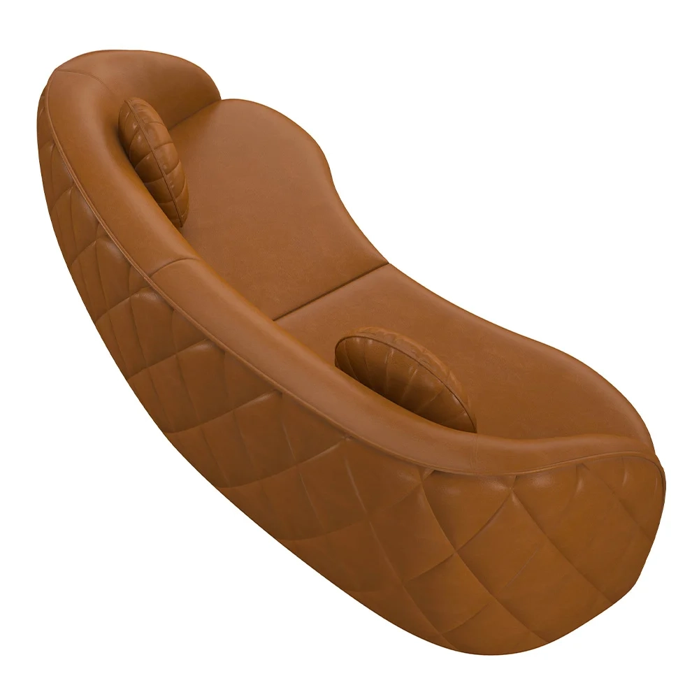 Sofá Decorativo com Almofadas 3 Lugares 240cm Tressê Zion Z32 Sintético Caramelo - Mpozenato