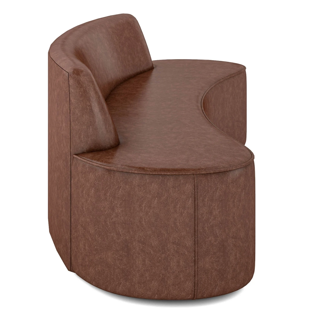 Sofá 4 Lugares para Sala de Estar Living 260cm Koane D06 Facto Conhaque - Mpozenato