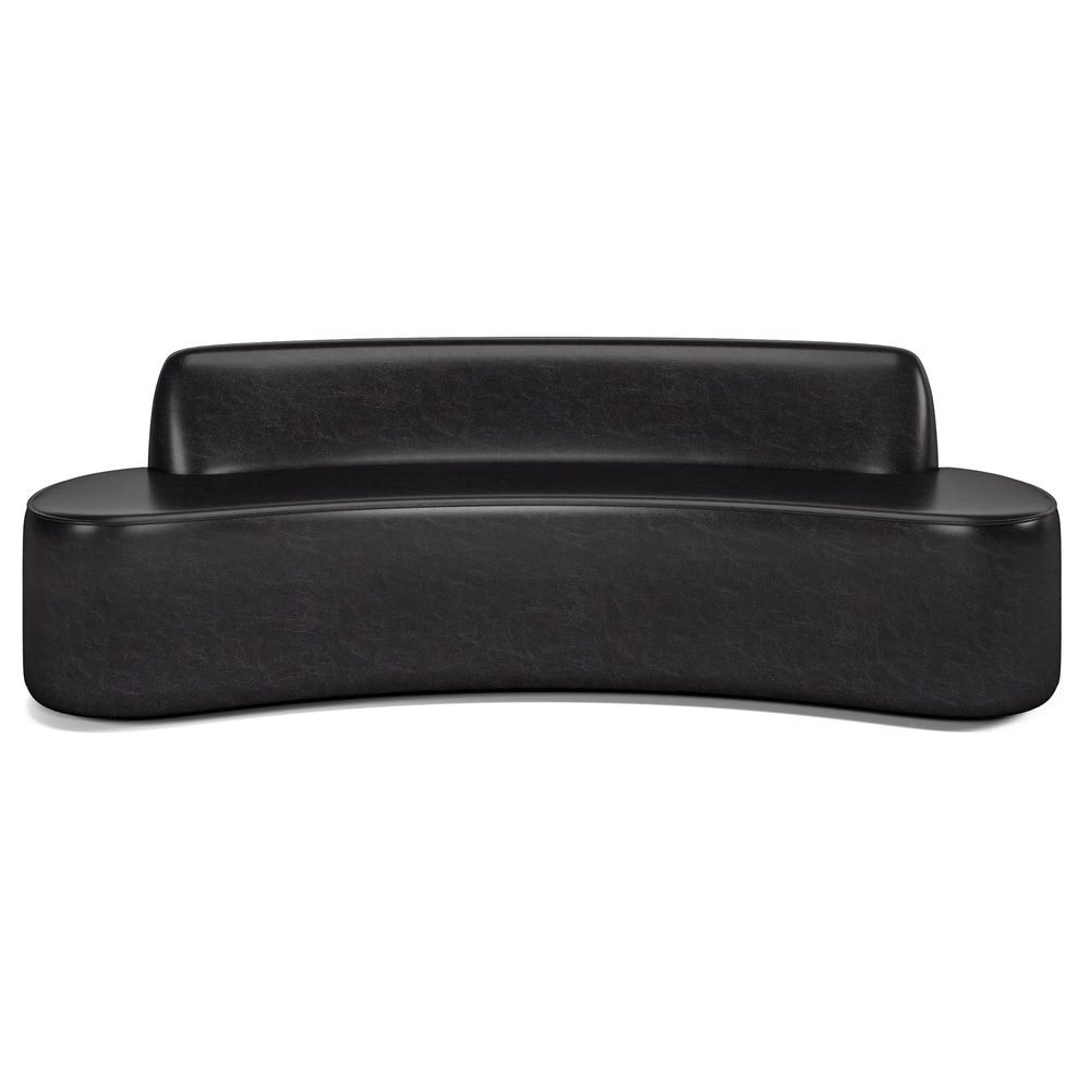 Sofá 5 Lugares para Sala de Estar Living 300cm Koane D06 Sintético Preto - Mpozenato