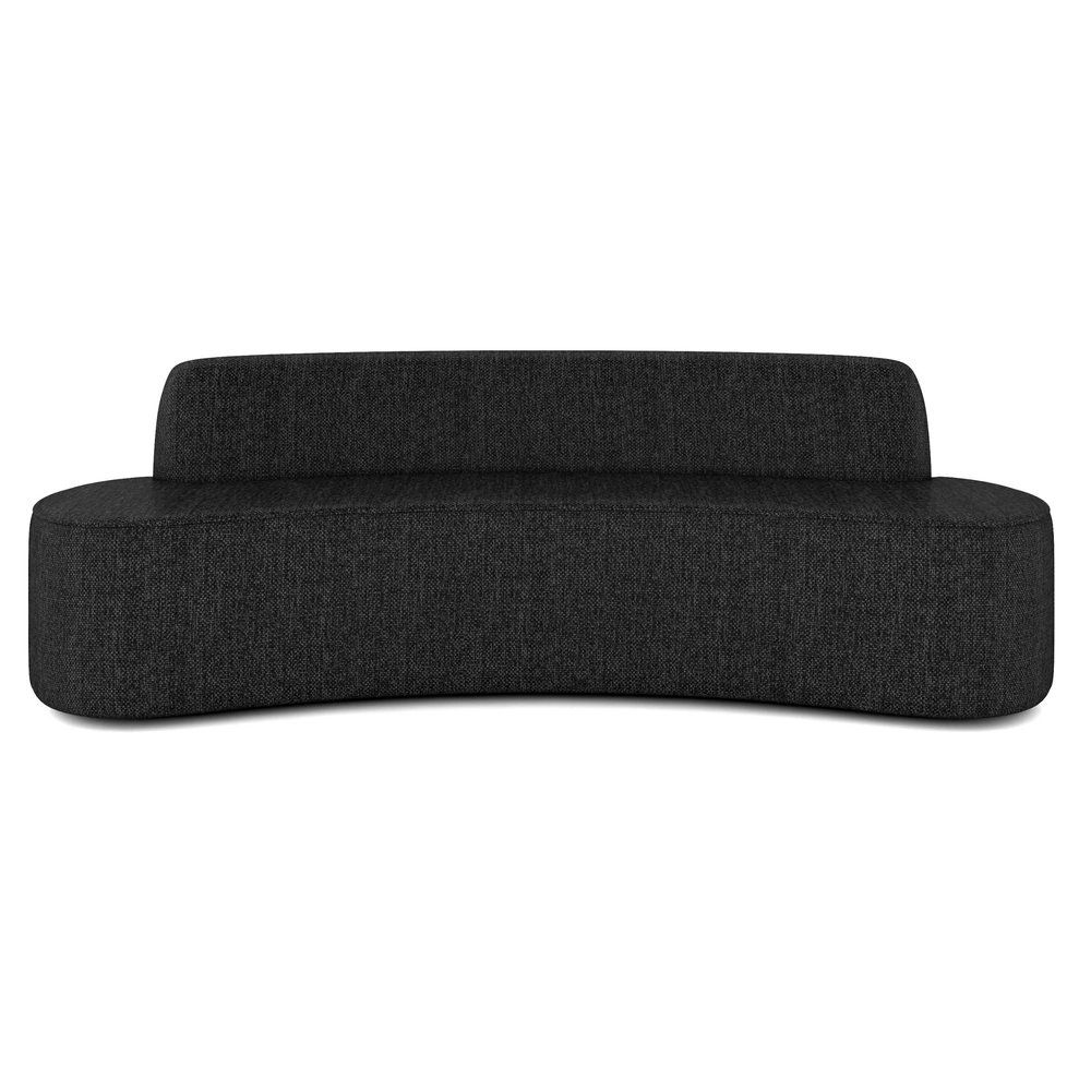 Sofá 5 Lugares para Sala de Estar Living 300cm Koane D06 Linho Preto - Mpozenato