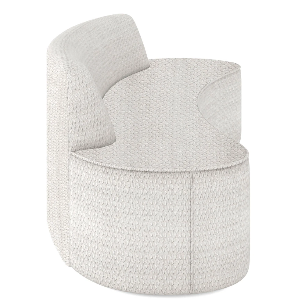 Sofá 3 Lugares para Sala de Estar Living 180cm Koane D06 Boucle Off White - Mpozenato