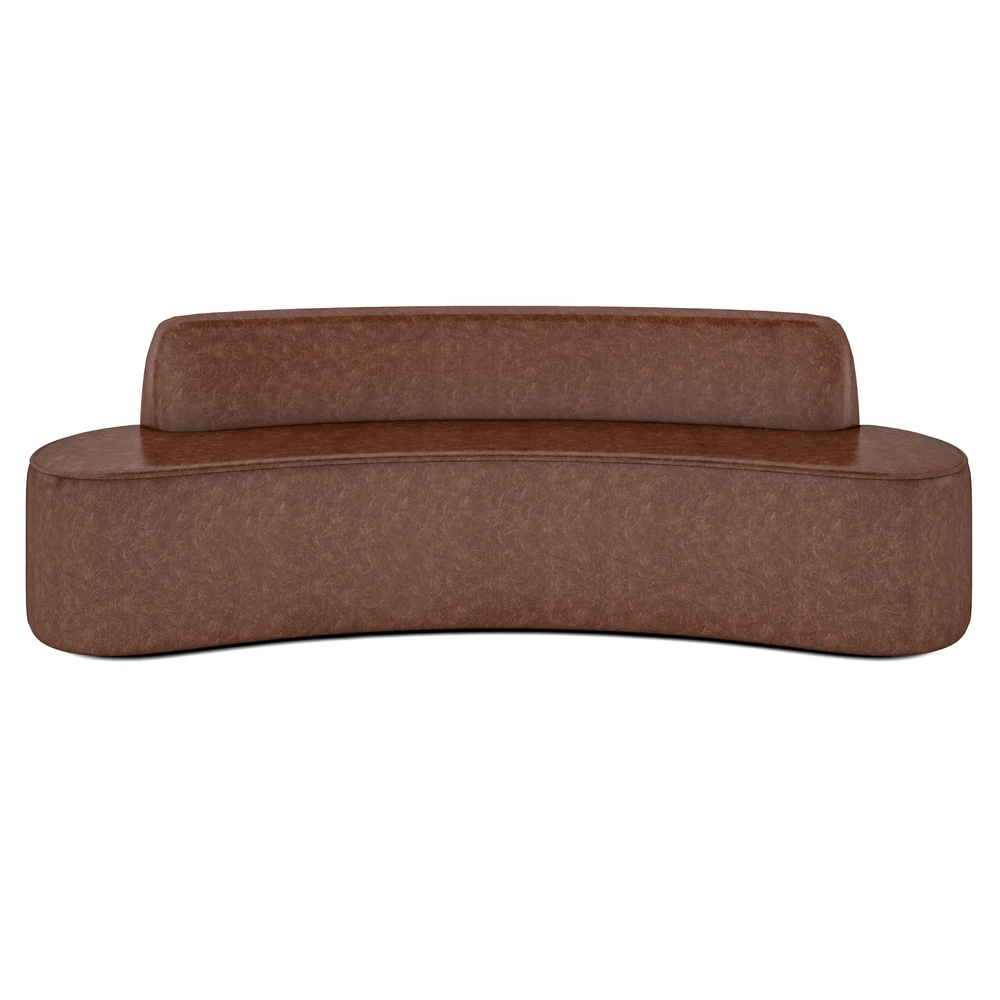 Sofá 3 Lugares para Sala de Estar Living 180cm Koane D06 Facto Conhaque - Mpozenato