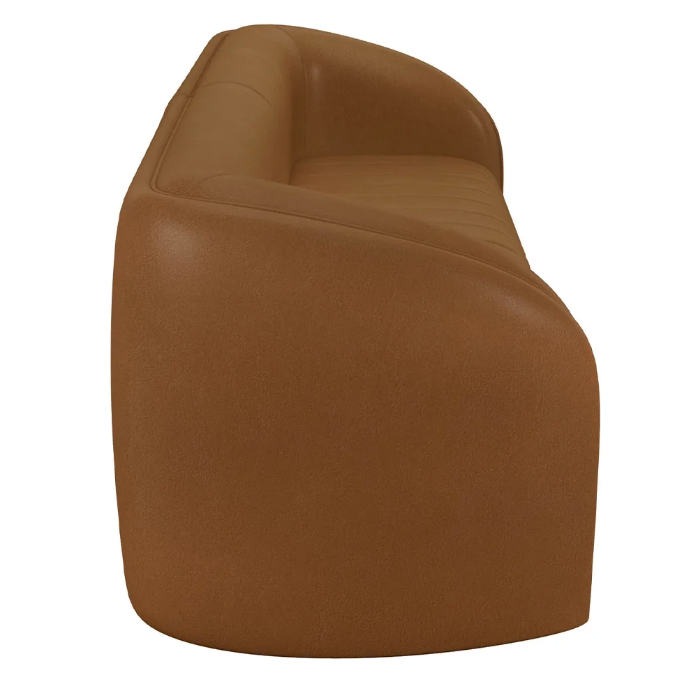 Sofá Living Decorativo 3 Lugares 292cm Meris Z32 Sintético Caramelo - Mpozenato