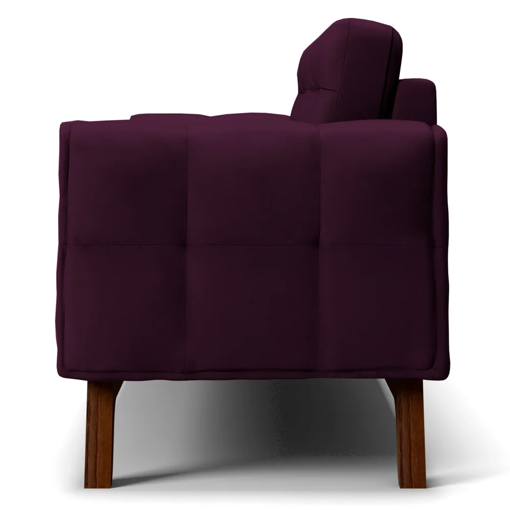 Sofá 260 cm 4 Lugares Sandero C-292 Veludo Uva - Domi