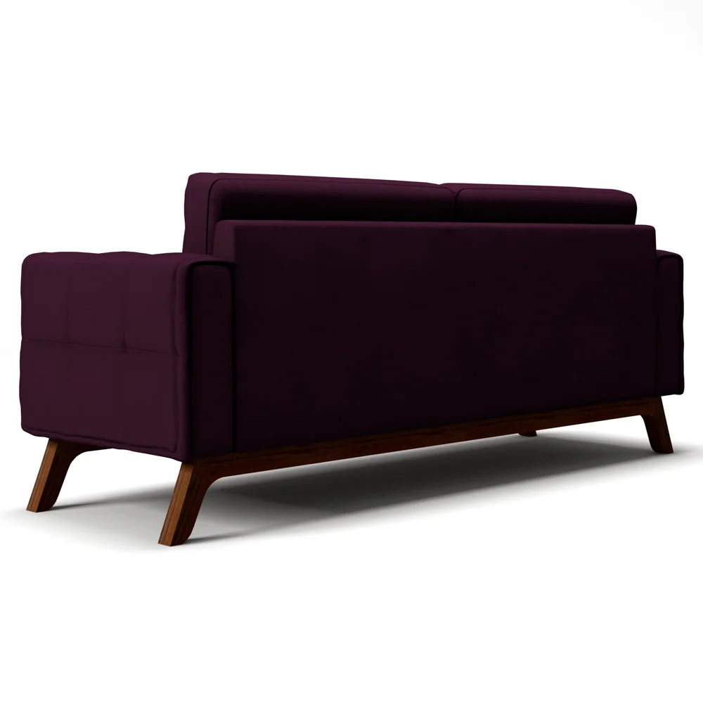 Sofá 260 cm 4 Lugares Sandero C-292 Veludo Uva - Domi