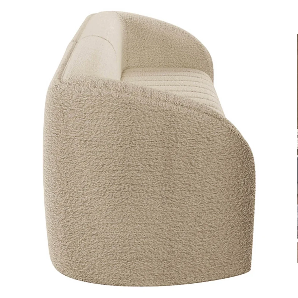 Sofá Living Decorativo 4 Lugares 332cm Meris Z32 Boucle Bege - Mpozenato