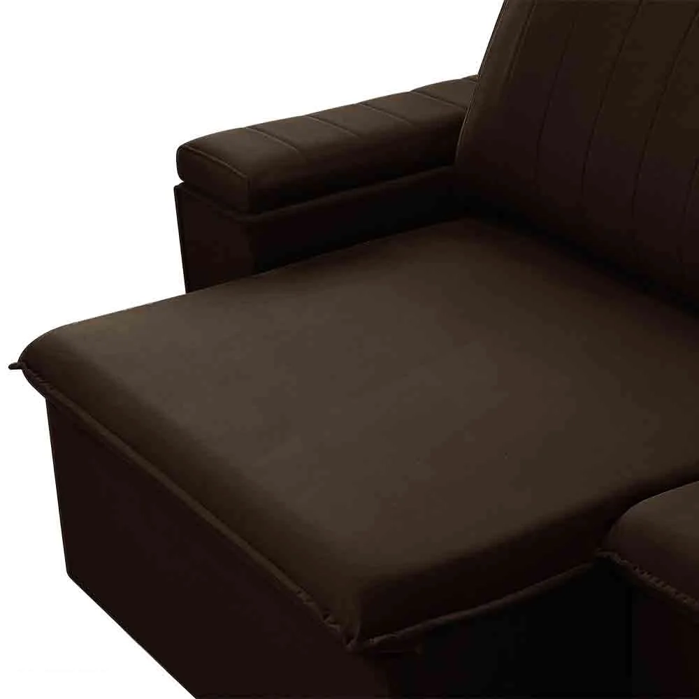 Sofá Retrátil Reclinável 3 Lugares 245cm Baluart F05 Veludo Marrom - Mpozenato