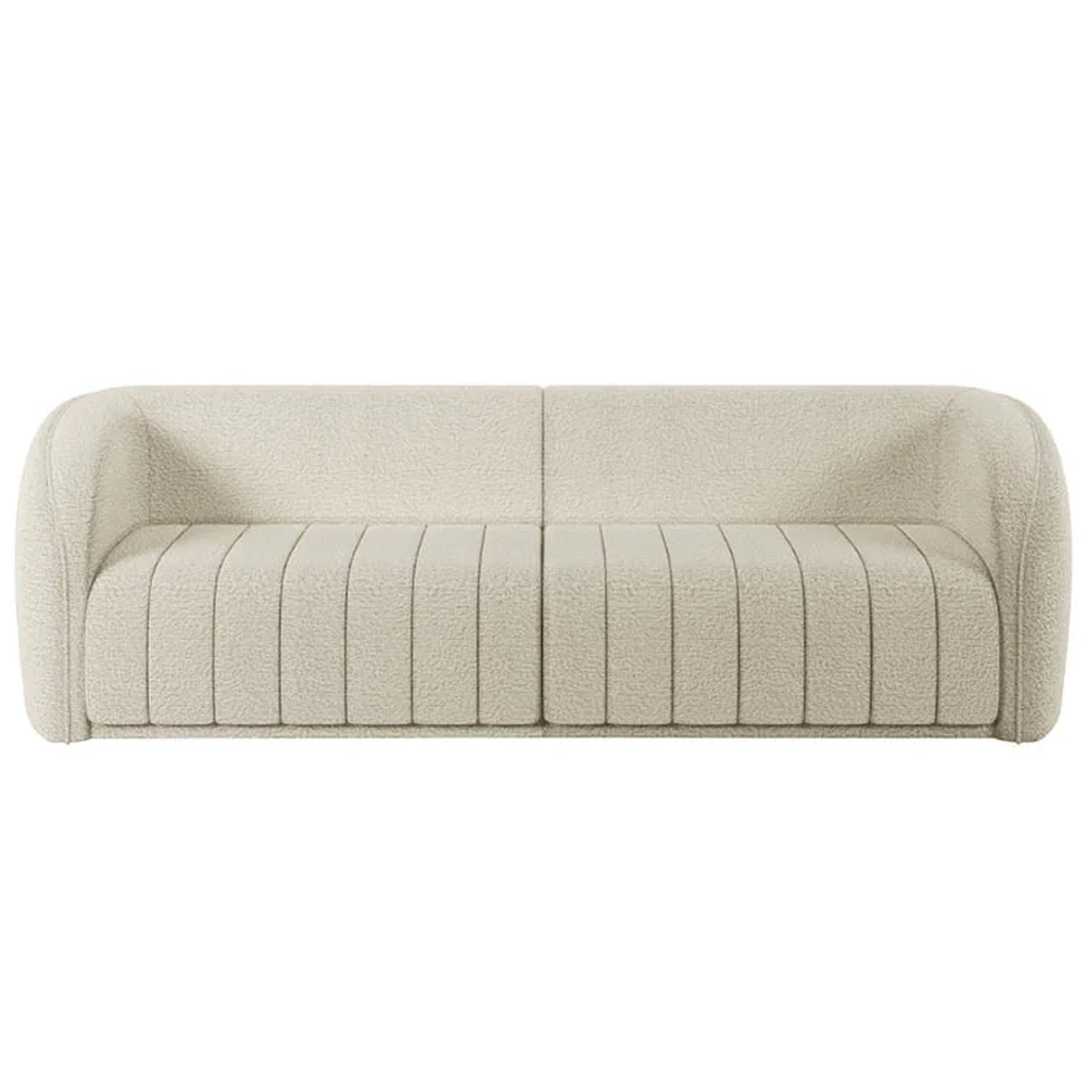 Sofá Living Decorativo 4 Lugares 332cm Meris Z32 Boucle Cru - Mpozenato