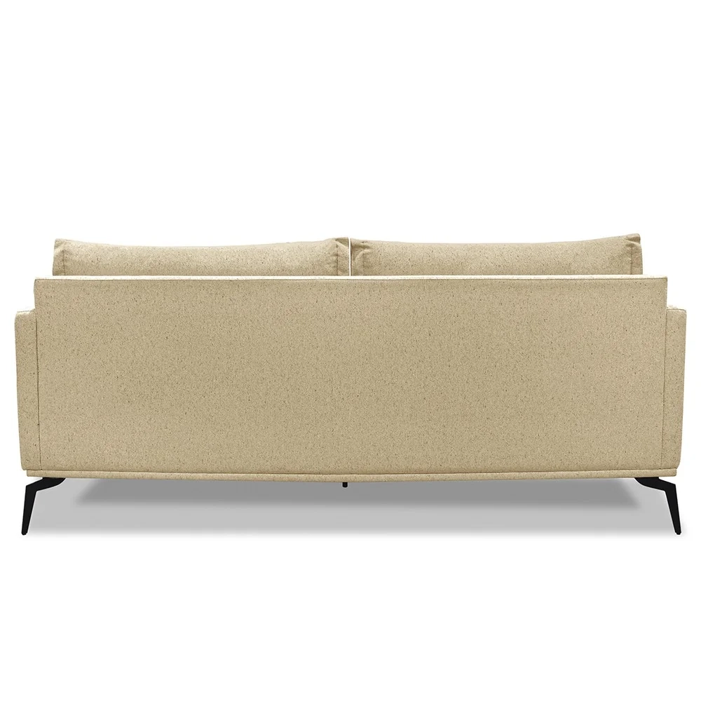 Sofá 3 Lugares 220cm Pés de Metal Vecchia S06 Linho Dourado - Mpozenato