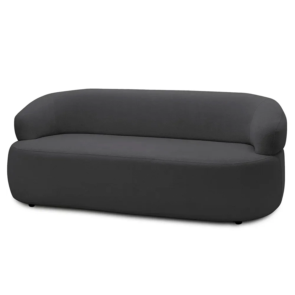 Sofá 3 Lugares Living Orgânico Sala de Estar 170cm Conka F05 Boucle Grafite - Mpozenato