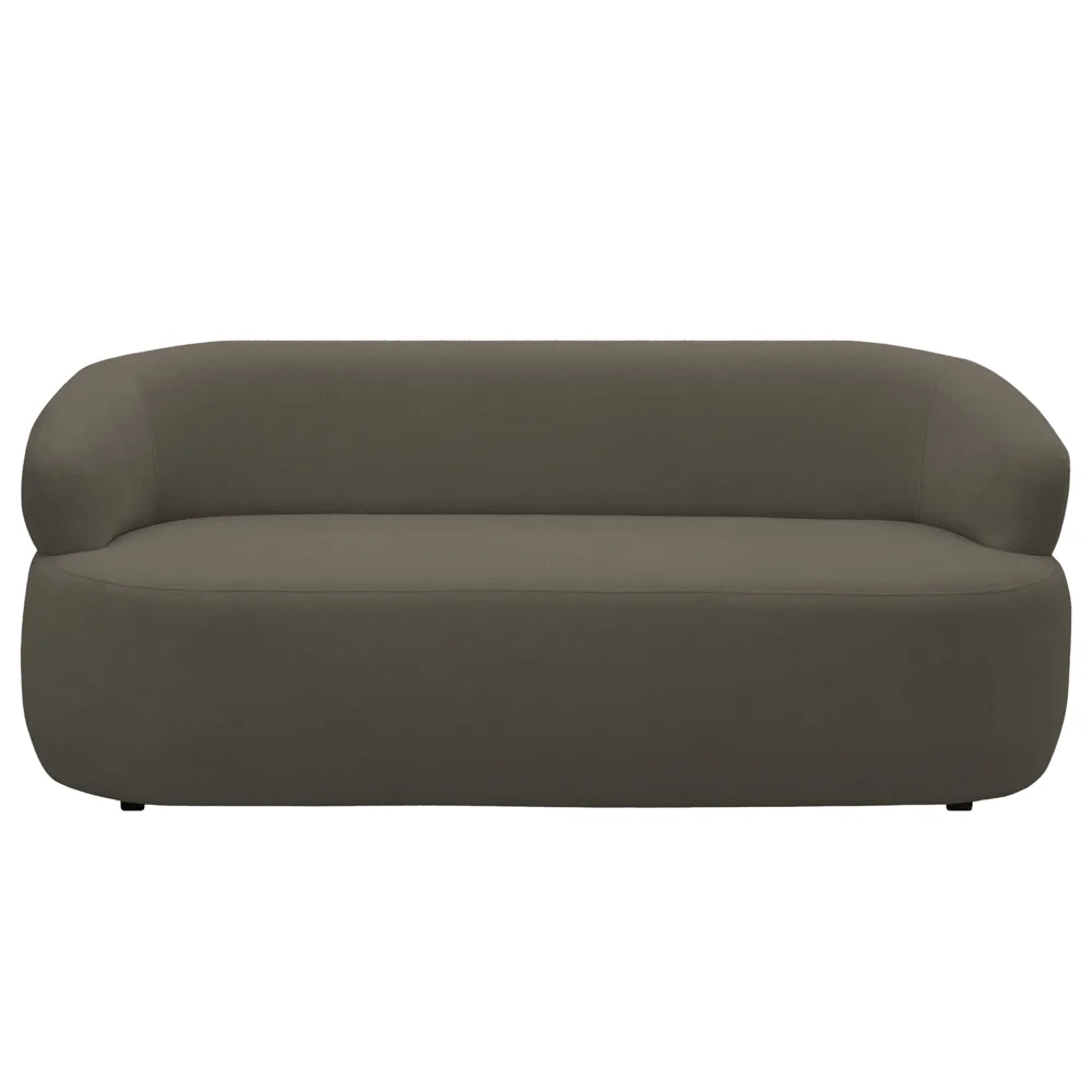 Sofá 3 Lugares Living Orgânico Sala de Estar 170cm Conka F05 Veludo Marrom - Mpozenato