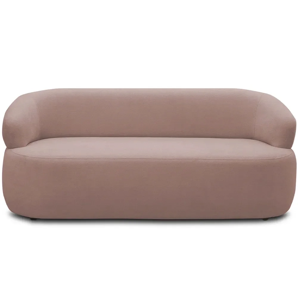 Sofá 3 Lugares Living Orgânico Sala de Estar 170cm Conka F05 Veludo Rosê - Mpozenato