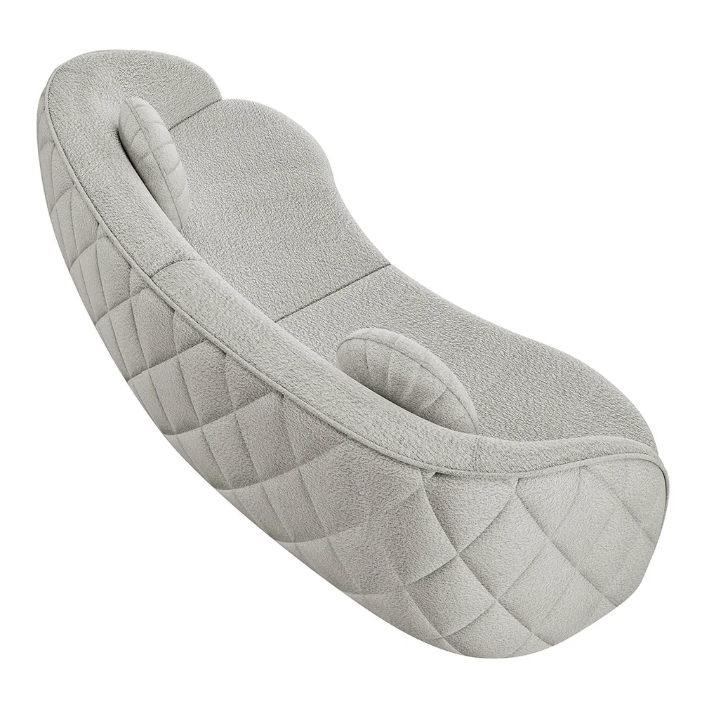 Sofá Decorativo com Almofadas 3 Lugares 240cm Tressê Zion Z32 Boucle Branco - Mpozenato