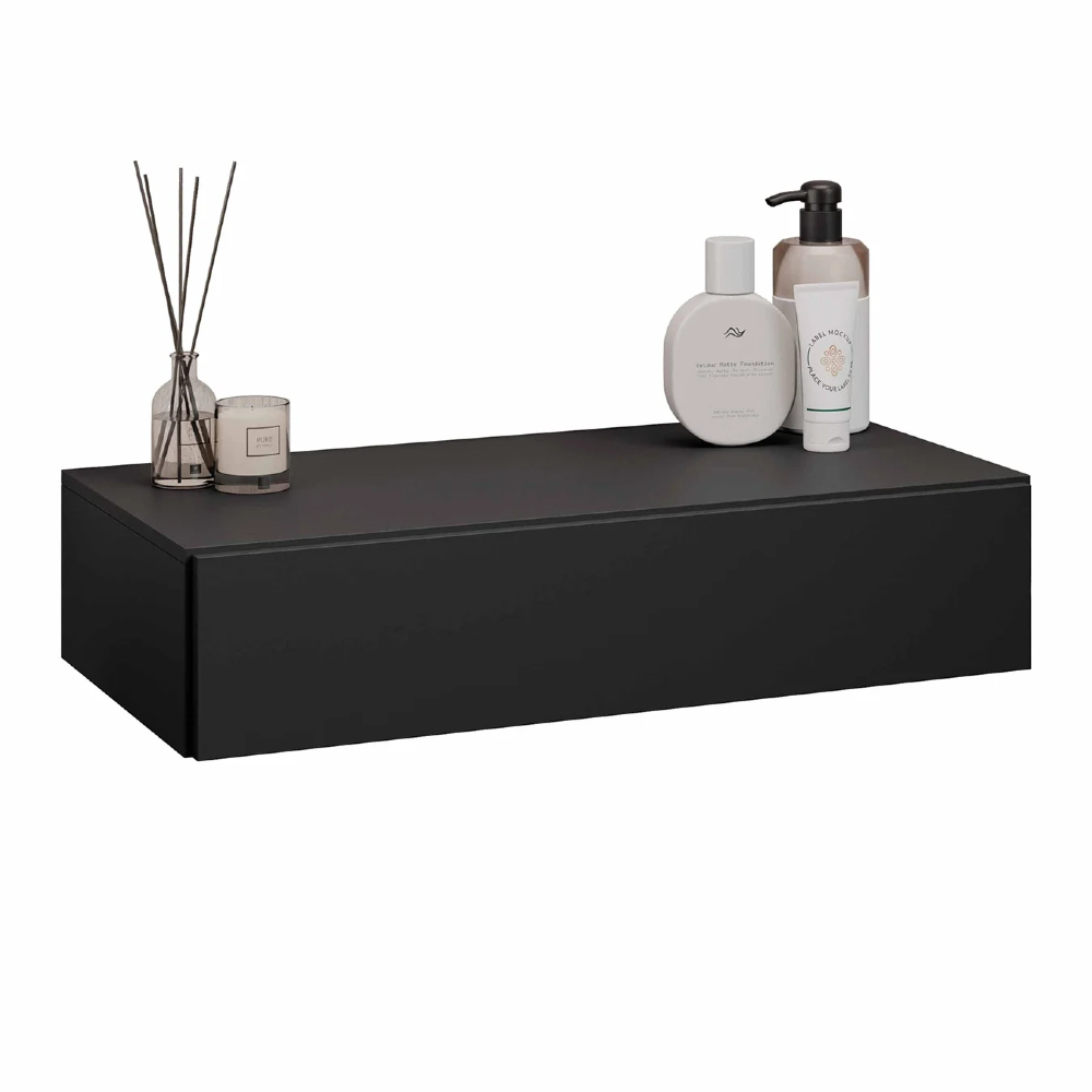 Penteadeira Suspensa 60cm 1 Gaveta Carina Z34 Preto         - Mpozenato