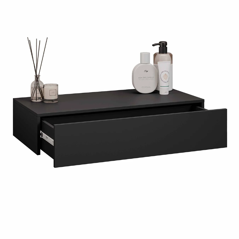 Penteadeira Suspensa 60cm 1 Gaveta Carina Z34 Preto         - Mpozenato