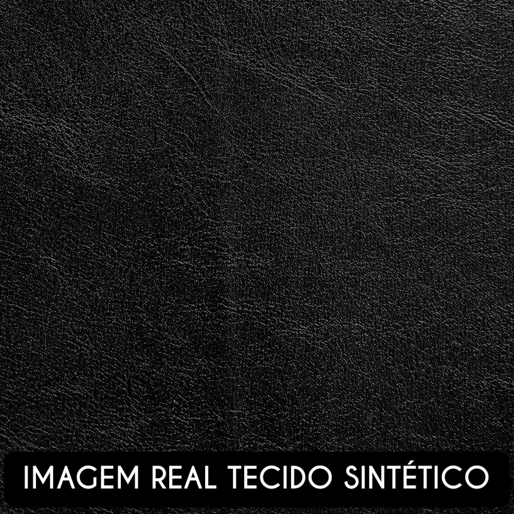 Sofá 3 Lugares 180cm Living Pés Curvos Santi D05 Sintético Preto - Mpozenato