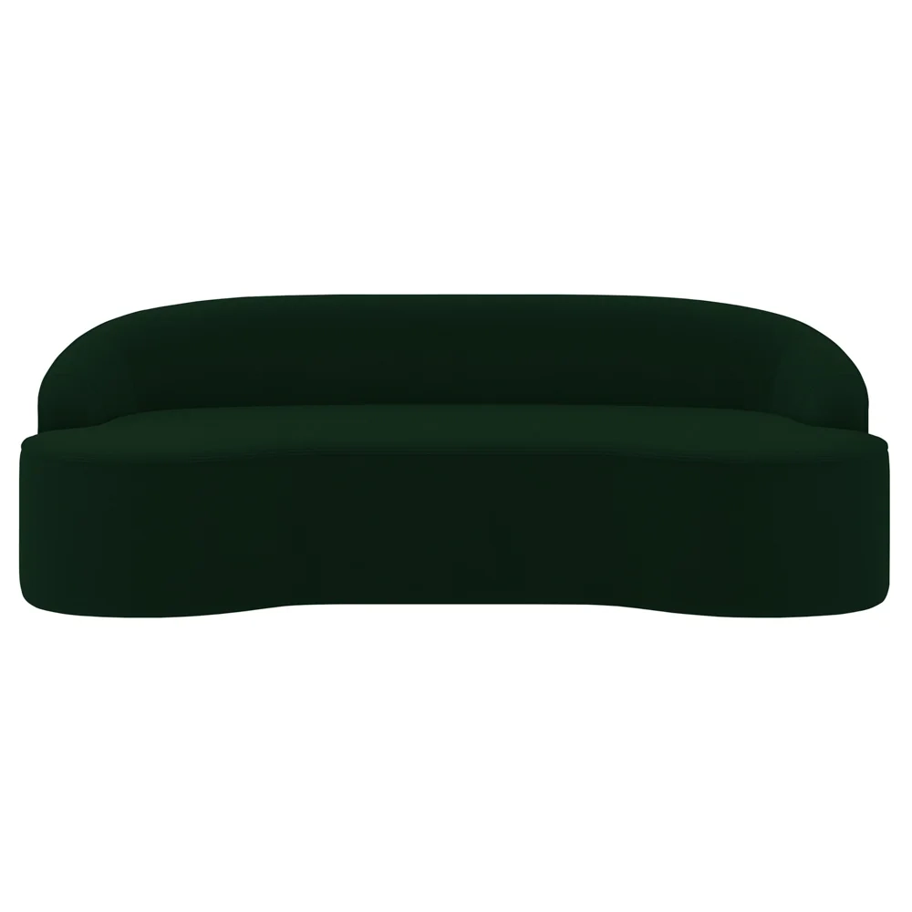 Sofá 4 Lugares para Sala de Estar Living 260cm Theo D06 Veludo Esmeralda - Mpozenato