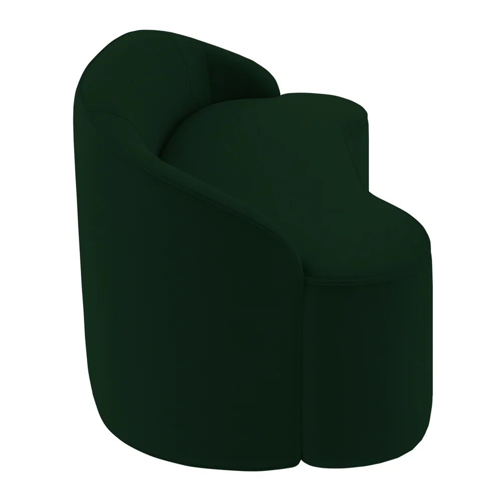 Sofá 3 Lugares para Sala de Estar Living 180cm Theo D06 Veludo Esmeralda - Mpozenato 