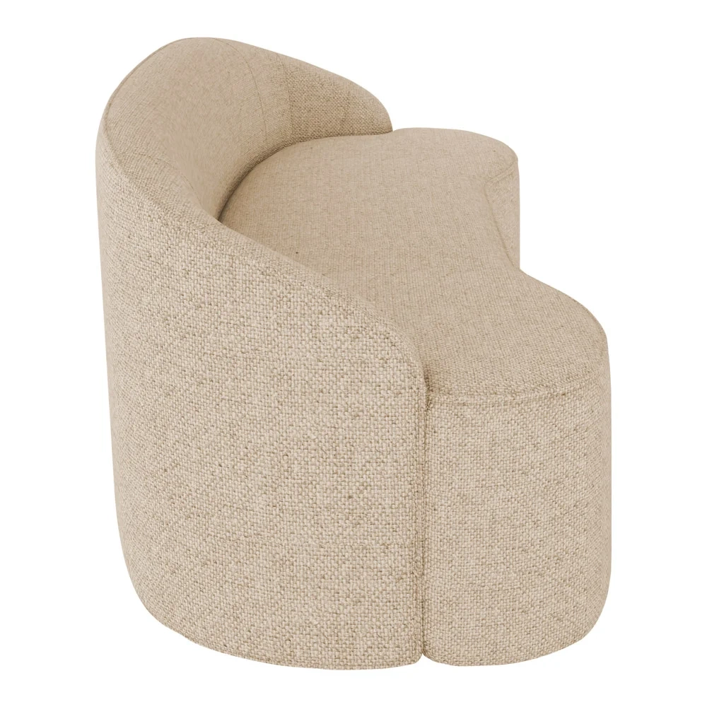 Sofá 4 Lugares para Sala de Estar Living 260cm Theo D06 Linho Marfim - Mpozenato