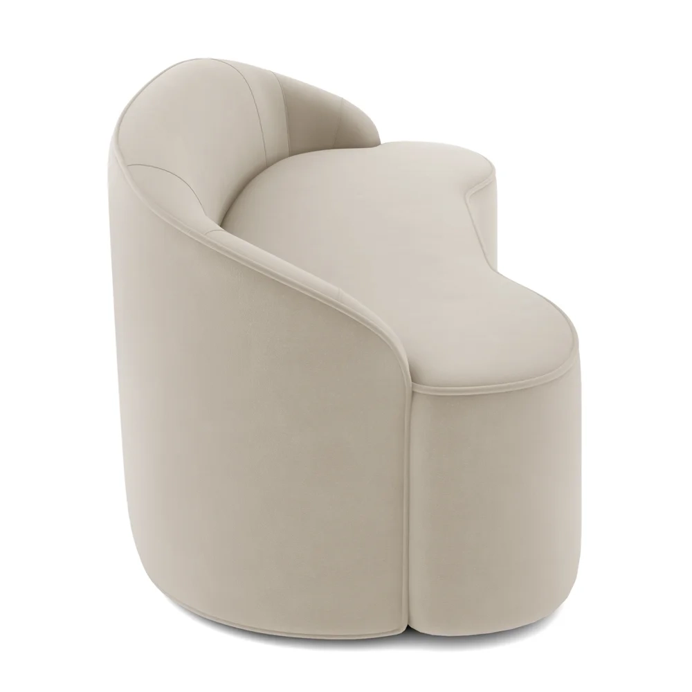 Sofá 3 Lugares para Sala de Estar Living 180cm Theo D06 Veludo Creme - Mpozenato 