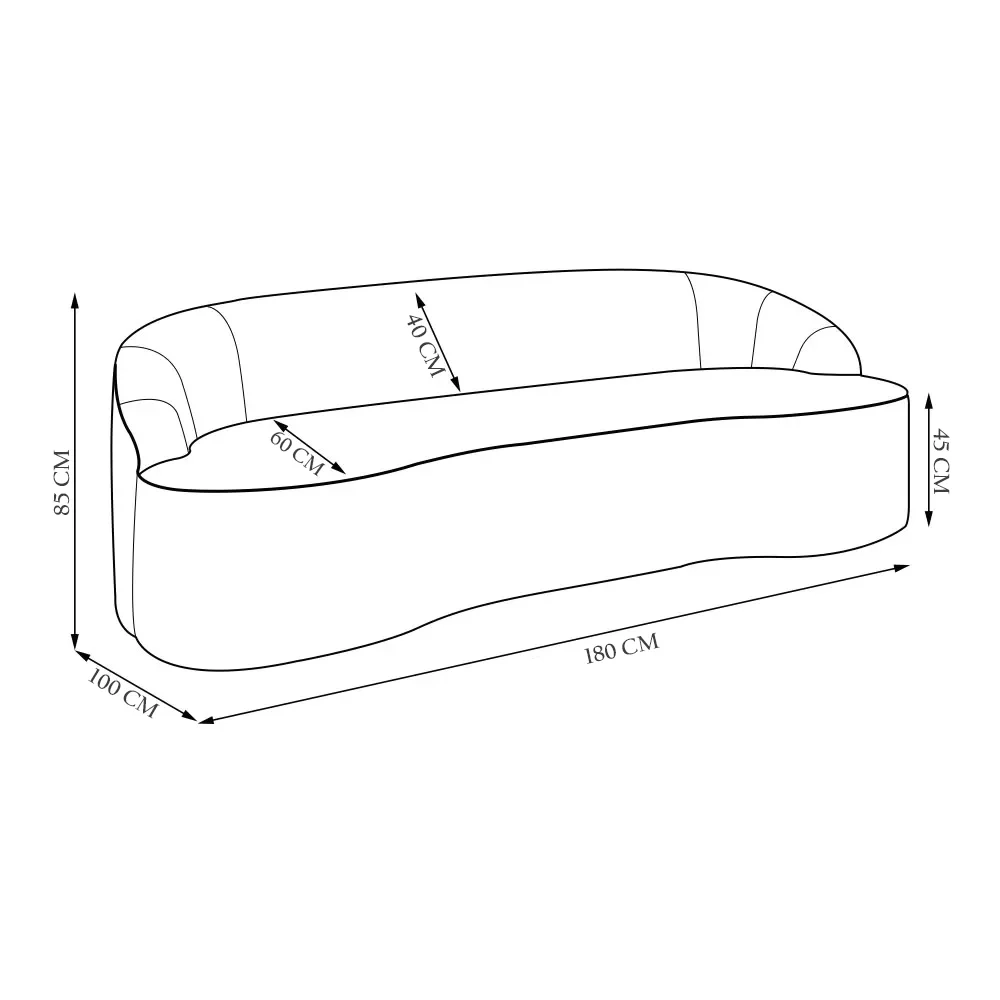 Sofá 3 Lugares para Sala de Estar Living 180cm Theo D06 Linho Cinza Claro - Mpozenato 