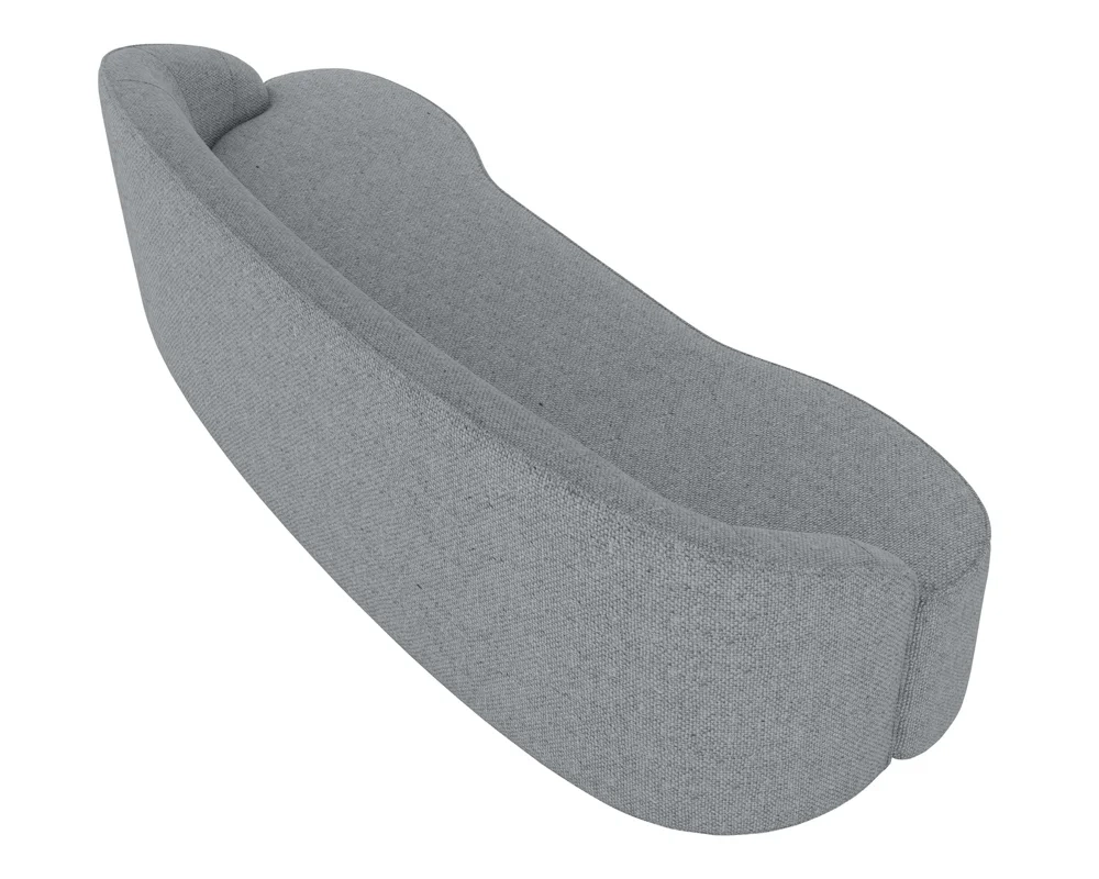 Sofá 3 Lugares para Sala de Estar Living 180cm Theo D06 Linho Cinza Claro - Mpozenato 