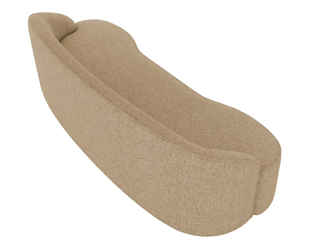 Sofá 3 Lugares para Sala de Estar Living 180cm Theo D06 Linho Marfim - Mpozenato 