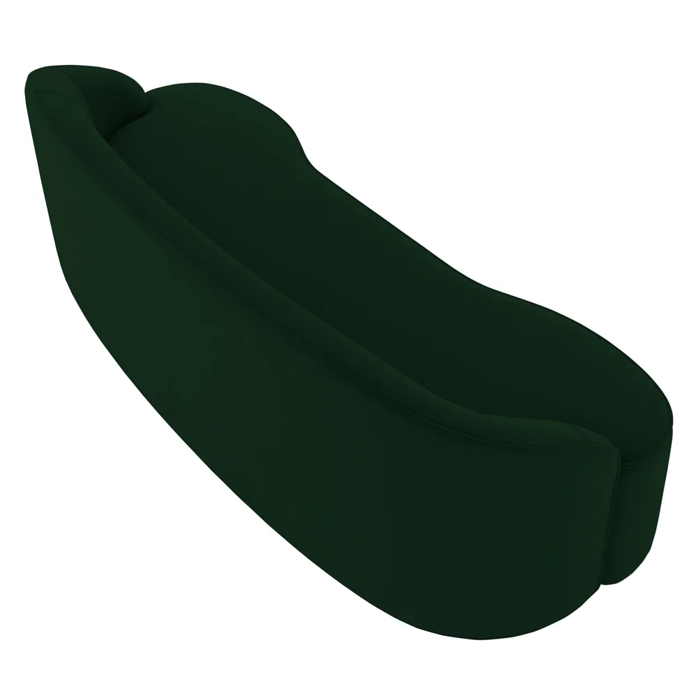 Sofá 3 Lugares para Sala de Estar Living 210cm Theo D06 Veludo Esmeralda - Mpozenato