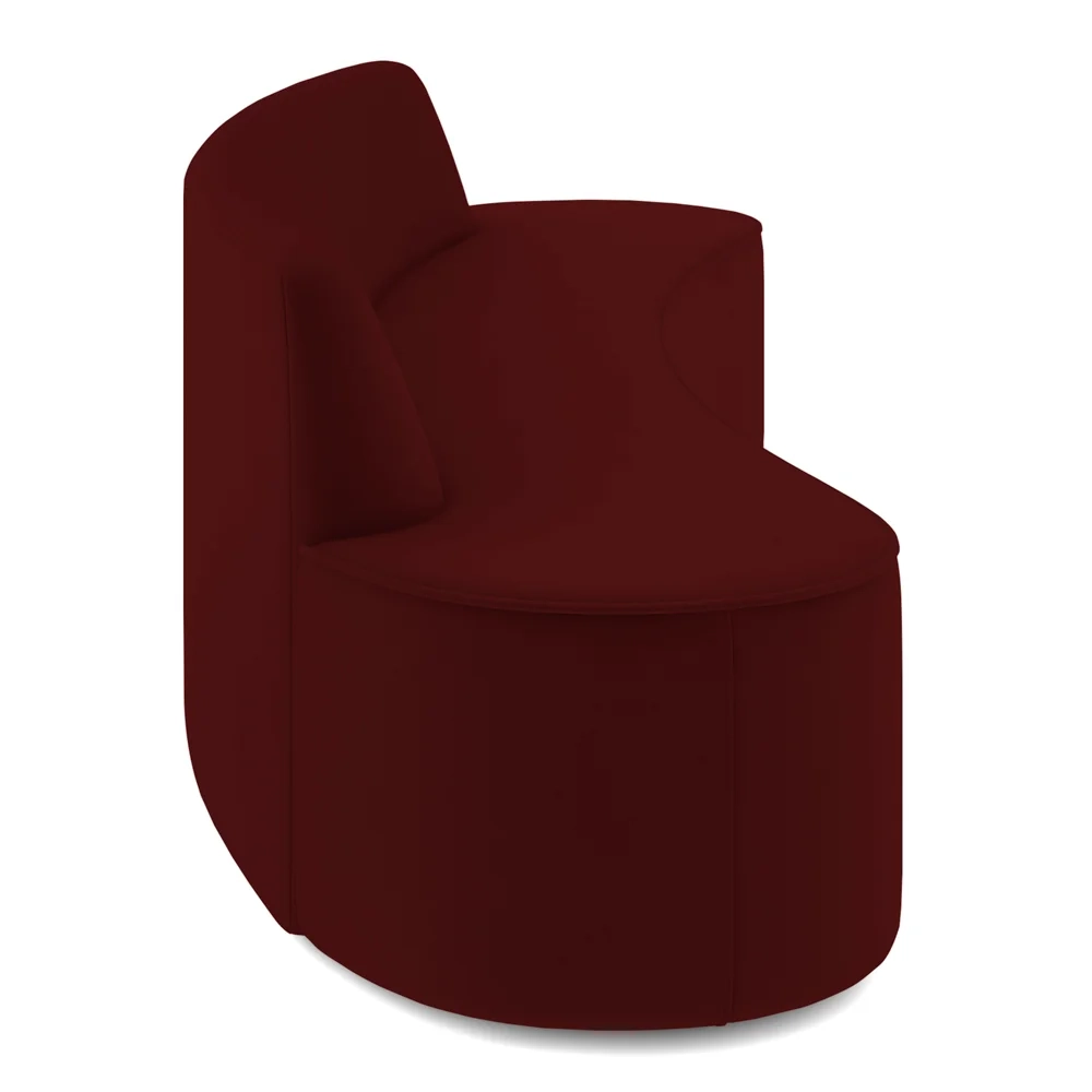 Sofá 3 Lugares para Sala de Estar Living 180cm Koane D06 Veludo Bordô - Mpozenato