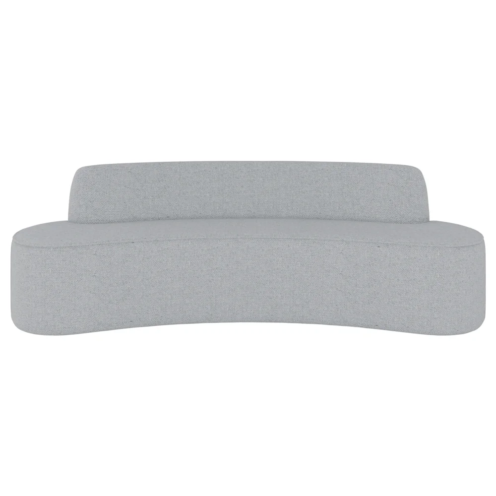 Sofá 3 Lugares para Sala de Estar Living 180cm Koane D06 Linho Cinza Claro - Mpozenato