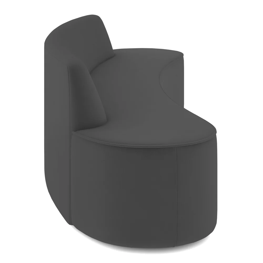 Sofá 3 Lugares para Sala de Estar Living 210cm Koane D06 Veludo Cinza - Mpozenato