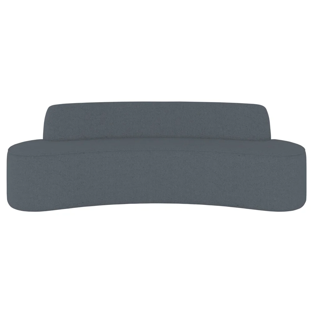 Sofá 3 Lugares para Sala de Estar Living 210cm Koane D06 Linho Mescla Chumbo - Mpozenato