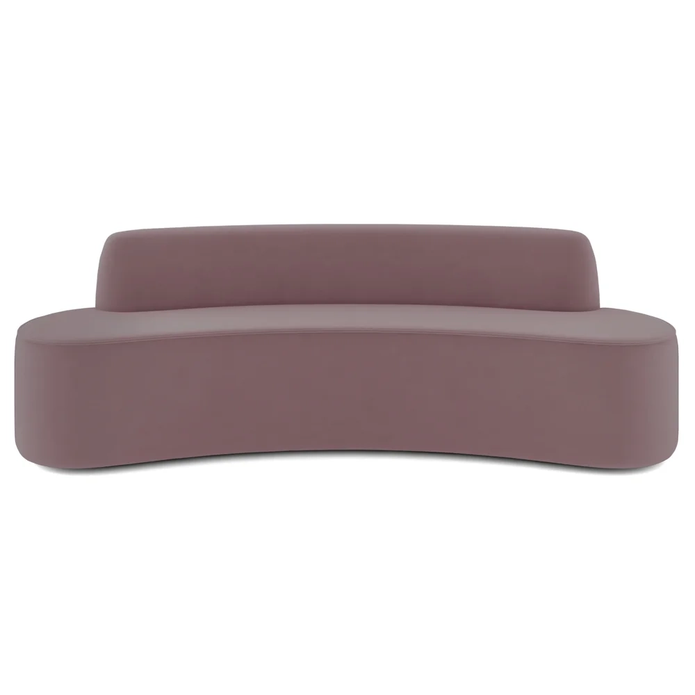 Sofá 4 Lugares para Sala de Estar Living 230cm Koane D06 Veludo Rosa - Mpozenato